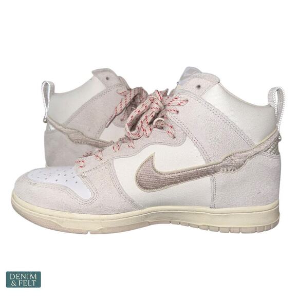 Nike Dunk High Notre Light Orewood Brown White Red Sneakers Men’s Size 10 - Picture 13 of 16